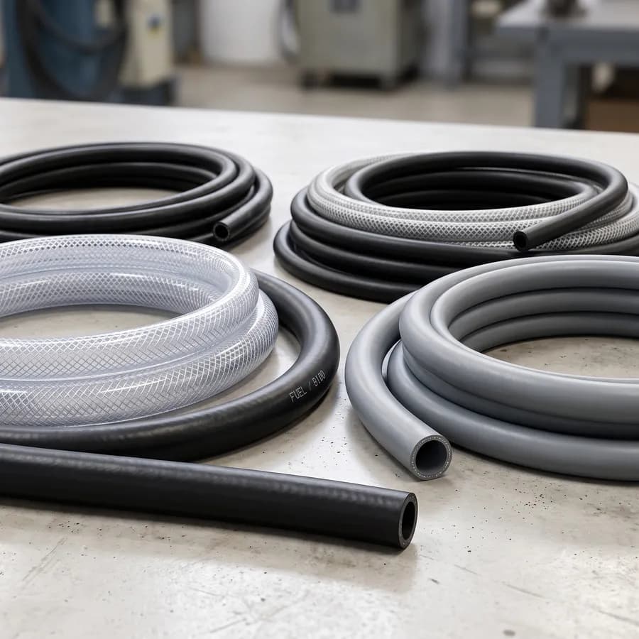 Rollos de manguera de baja presión negra, gris y transparente reforzada